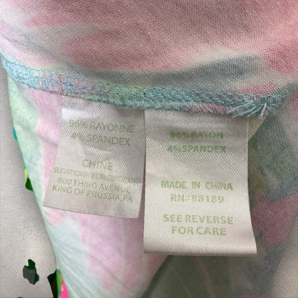 Lilly Pulitzer Emilia Wrap Dress Paradise Bound‎ Beach Stretch Floral Sz S - Picture 4 of 7